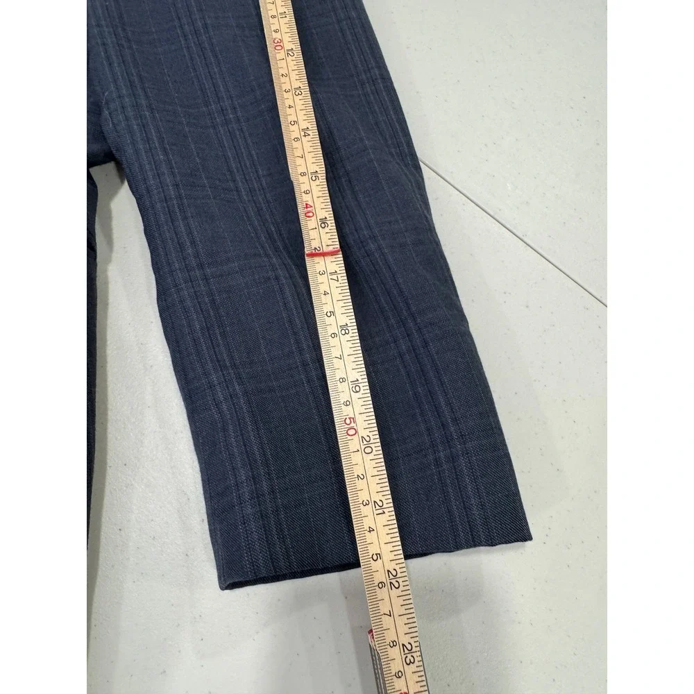 Todd Snyder Mens Blue Plaid Mayfair Fit Wool Blazer Sport Coat 36R